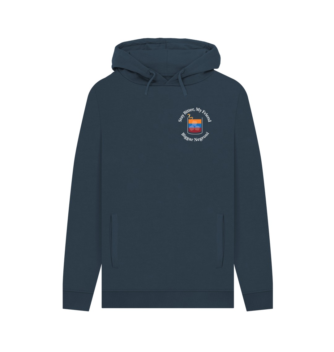 Navy Printed Hoody