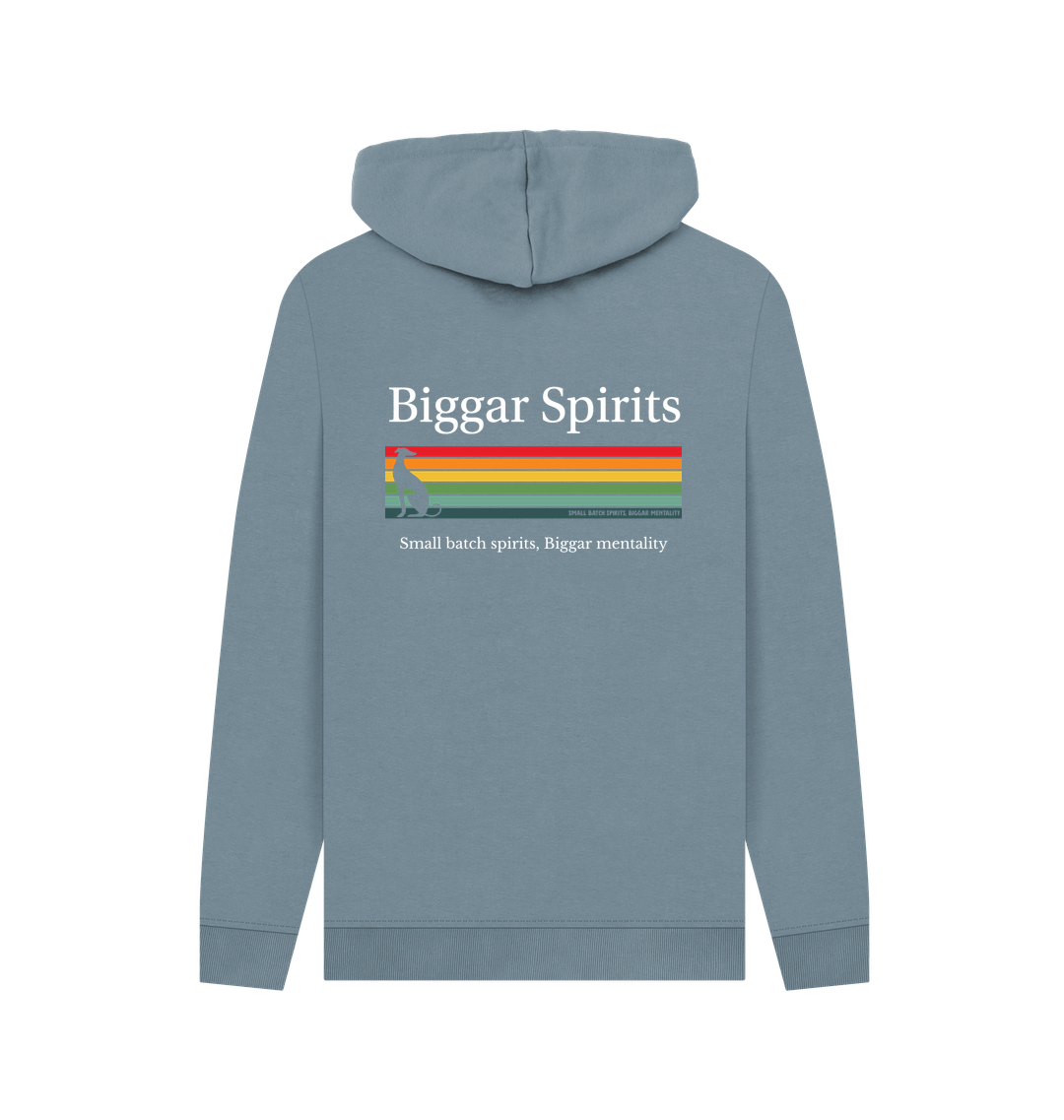 Stone Blue Printed Hoody