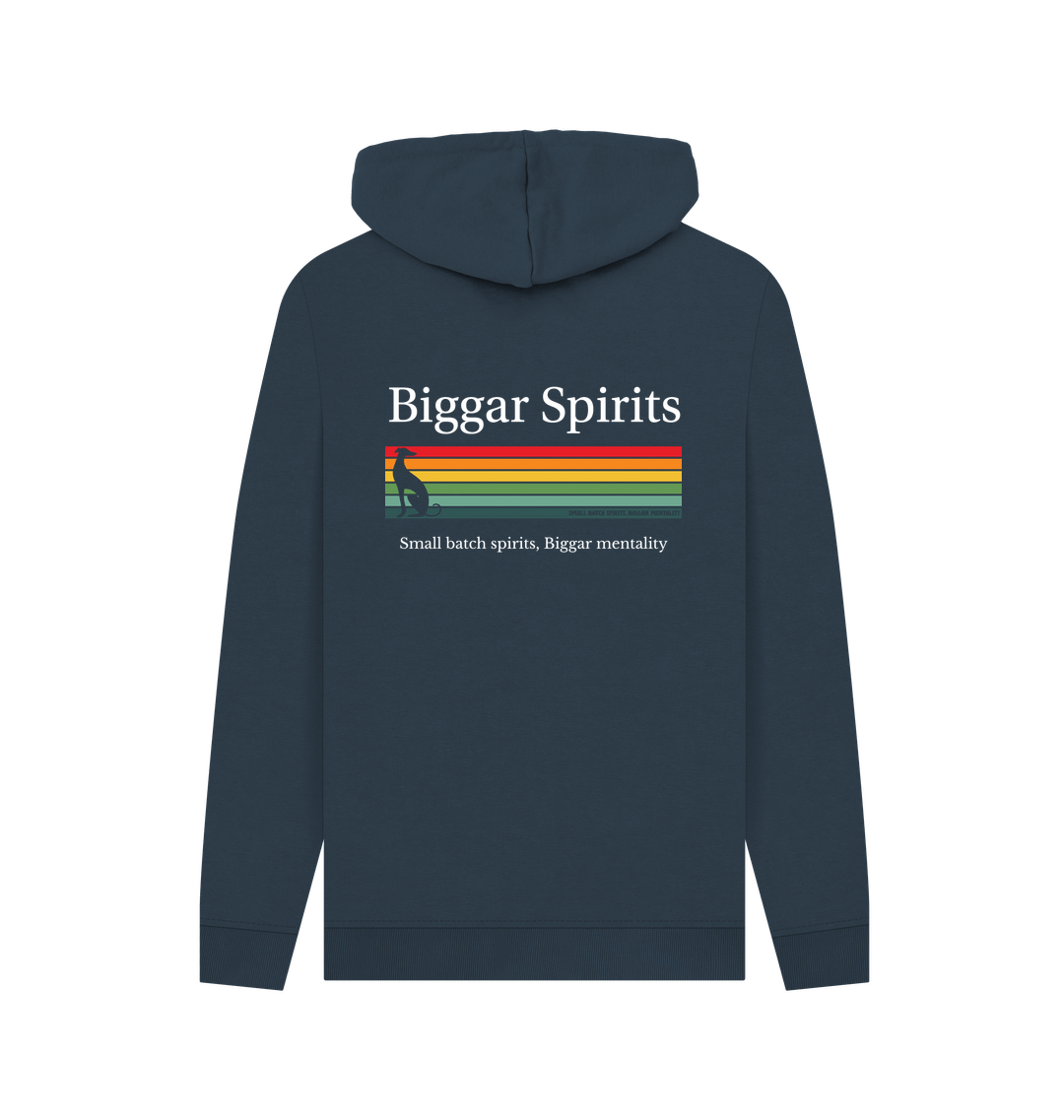 Navy Printed Hoody