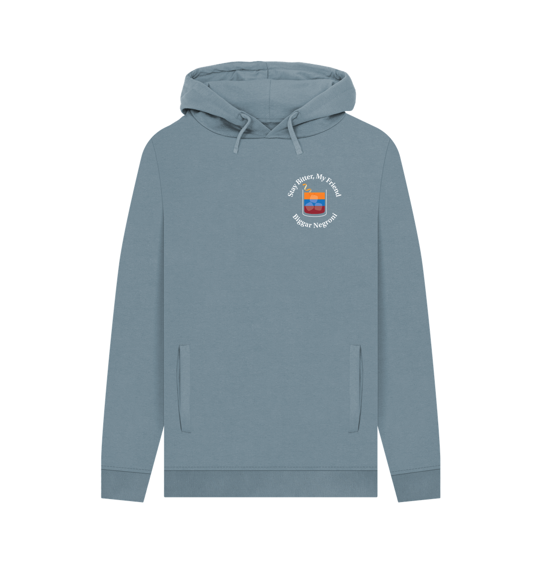 Stone Blue Printed Hoody