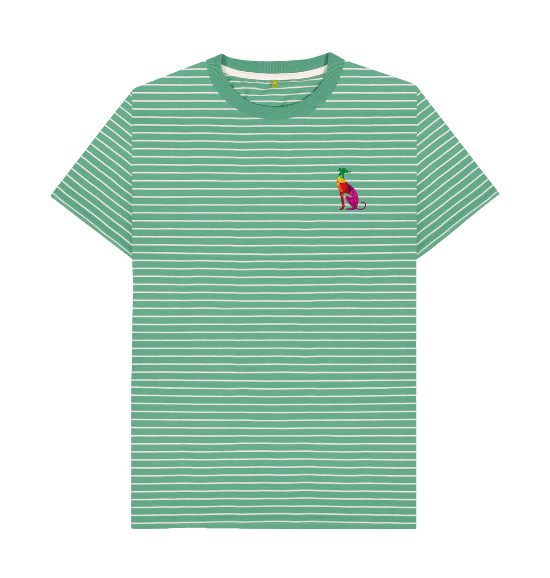 Green Stripes Stripey Biggar Greyhound tee