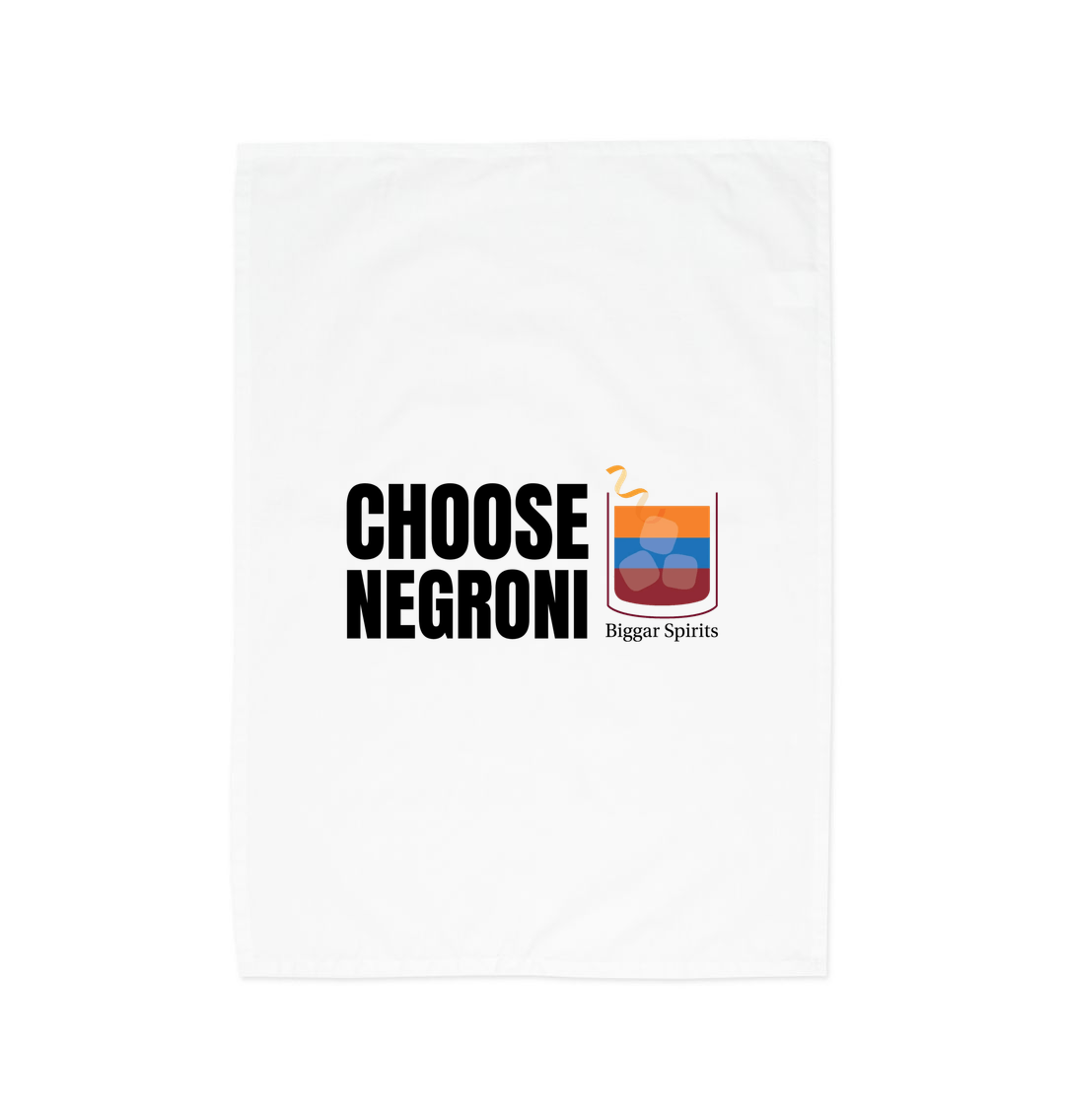 White Choose Negroni Tea Towel