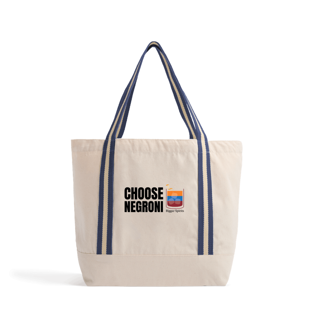 Natural/French Navy Choose Negroni Beach Bag