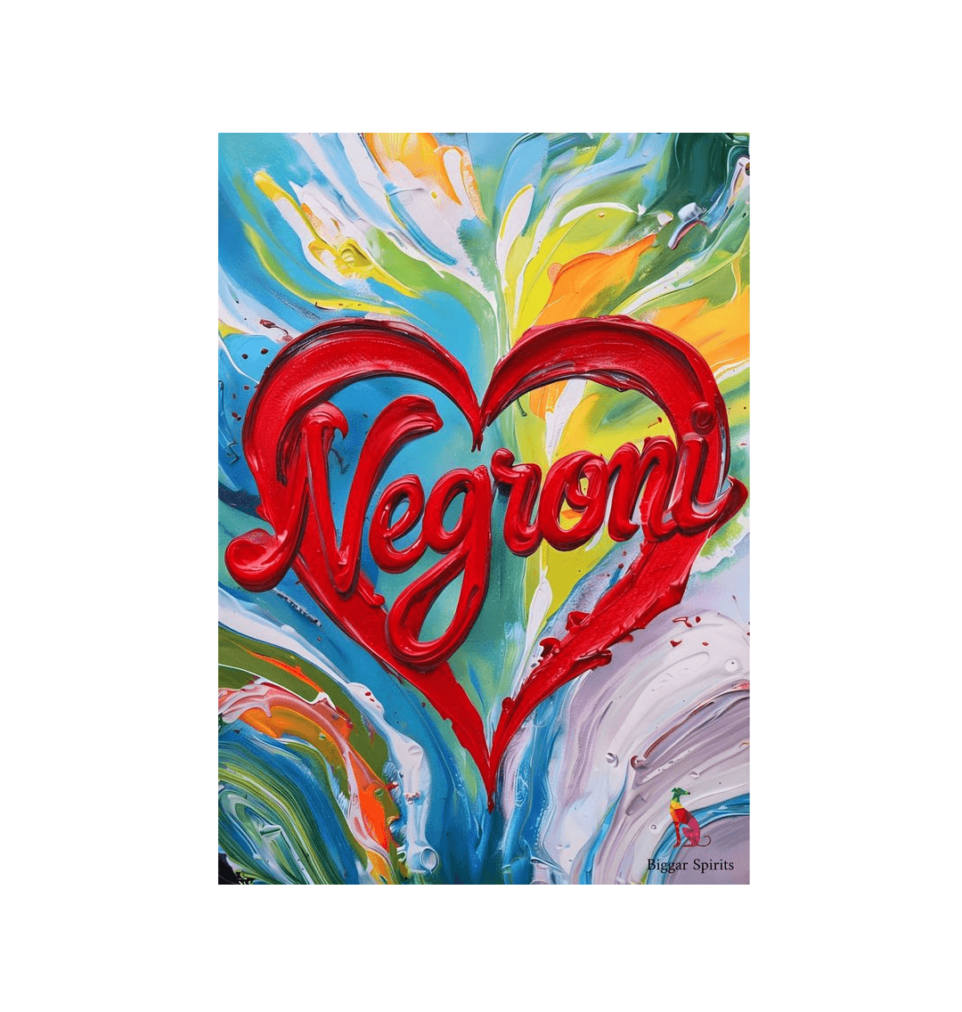 No Frame Negroni Heart Poster