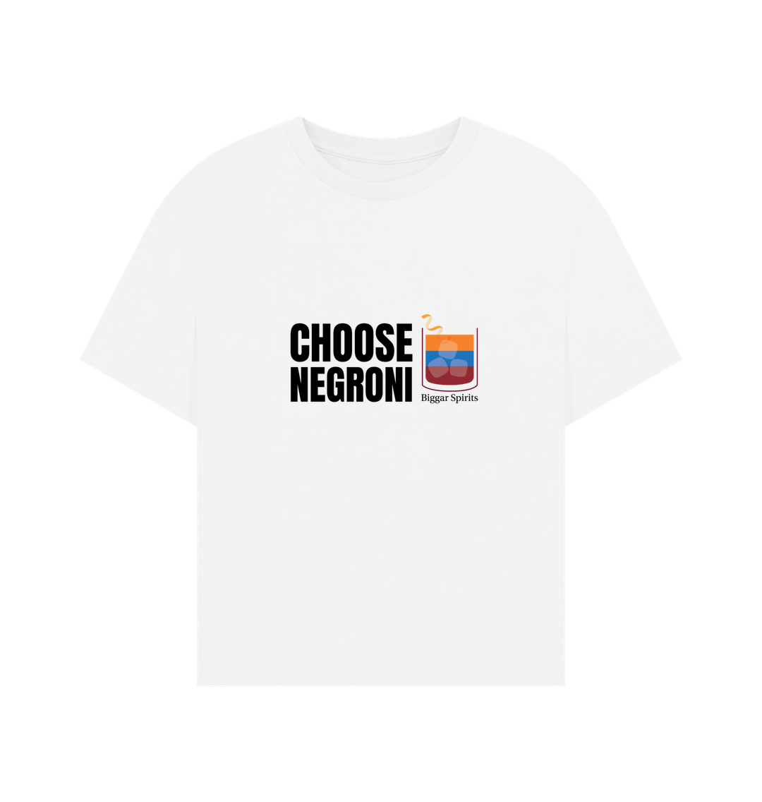 White Choose Negroni - Womens oversized t-shirt