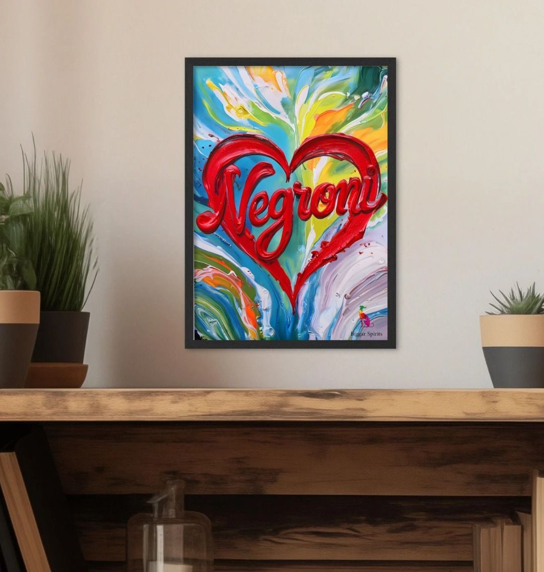 Negroni Heart Poster